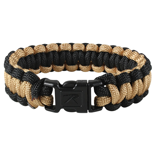Paracord  náramky Náramek SURVIVAL PARACORD COYOTE/ČERNÁ